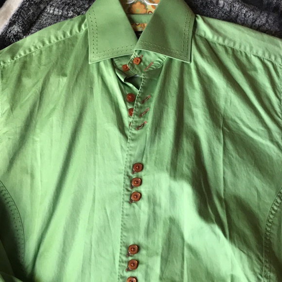 Long Sleeve Dress Shirt - Contrast Cuff Flip Cuff - Picture 3 of 6